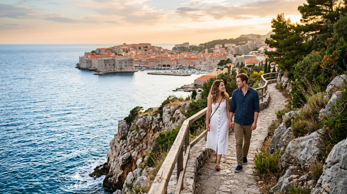 Dubrovnik Cliffside Walks for Intimate Moments
